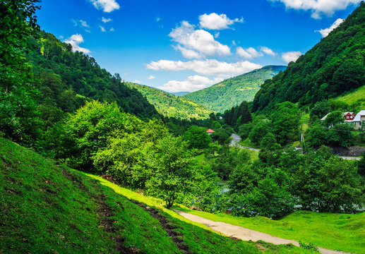 rural area in Carpathian valley