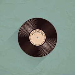 vector illustration of retro Vinyl record