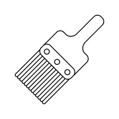 paint brush tool design thin line vector illustration eps 10