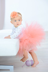 Little girl dressed in a tutu