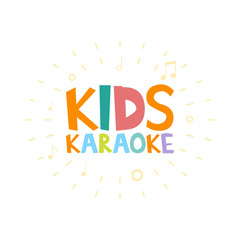 Kids Karaoke party vector illustration