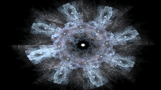 fractal radial pattern on the subject of science, technology and design