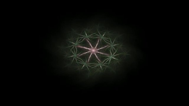 fractal radial pattern on the subject of science, technology and design