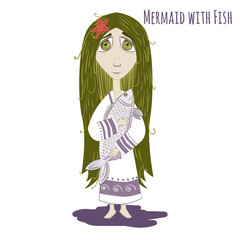 Mermaid with her fish