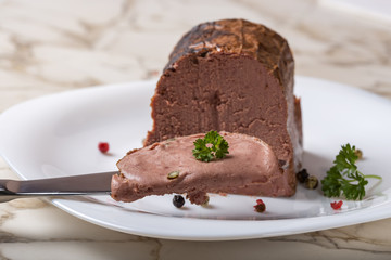 Special liver pate made from different types of meat