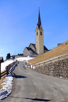 Typical Christian church in the South Tyrol, Italy.