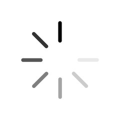 Vector loading black icon on white