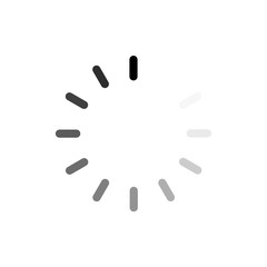 Vector loading black icon on white - 138882327