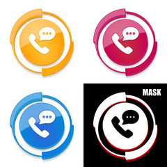  okrągła ikona 3D z blaskiem zestaw 