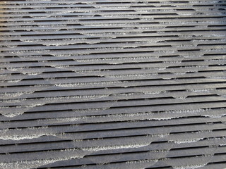 Water flowing down of a staircase