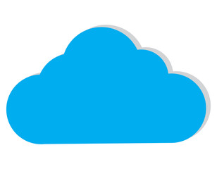 Isolated cloud on a white background, Vector illustration