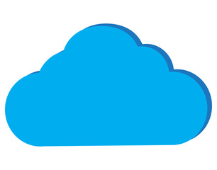 Isolated cloud on a white background, Vector illustration