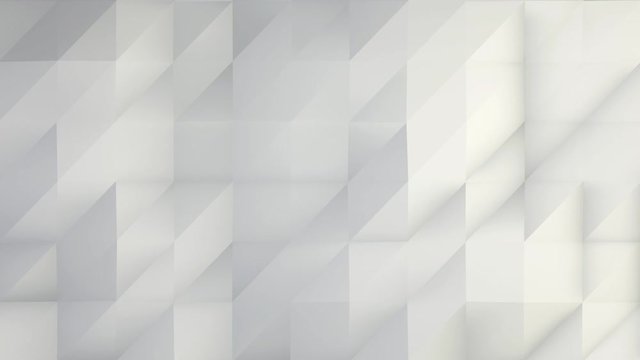 White polygonal shape. Abstract 3D triangle background.