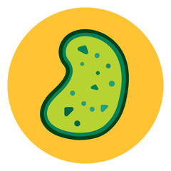 Bacteria virus microscopic isolated microbes icon human microbiology organism and medicine infection biology illness pathogen mold vector illustration.