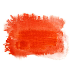 Red watercolor brush stroke