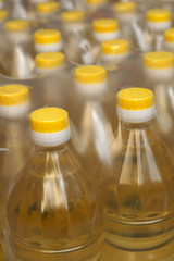 Cooking oil in plastic container