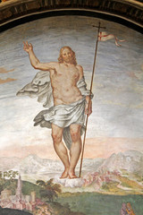 Cristo risorto; affresco di G.P. e A. Luini, Chiesa di San Maurizio, Milano