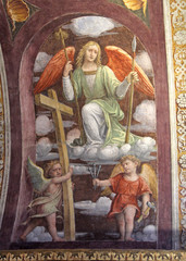 angeli con gli strumenti della Passione; affresco di Bernardino Luini, Chiesa di San Maurizio, Milano