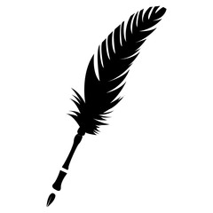 Isolated feather icon on a white background, Vector illustration