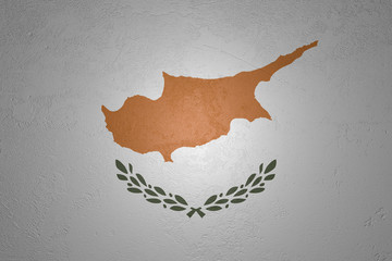 Flag of Cyprus on stone background, 3d illustration