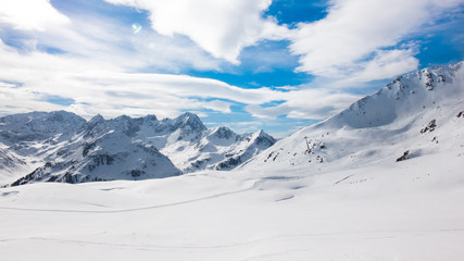 Fototapeta na wymiar Österreichische Alpen im Kühtai, Tirol, im Winter