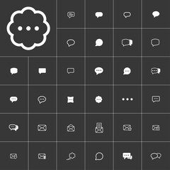 chat, message, sms, mail icon set.