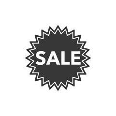 sale label icon, on white background