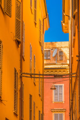 Fototapeta na wymiar The colorful buildings of Modena