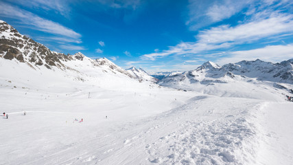 Fototapeta na wymiar Österreichische Alpen im Kühtai, Tirol, im Winter
