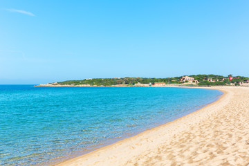 Fototapeta na wymiar The beautiiful Porto Pollo beach at Palau, Sardinia italy