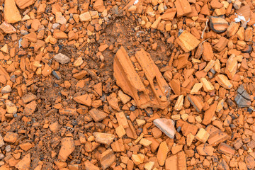Small bricks crumbs