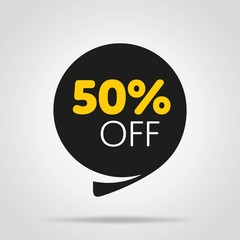 Special offer sale tag isolated vector illustration. Discount offer price label, symbol for advertising campaign in retail, sale promo marketing, 50% off discount sticker, ad offer on shopping day