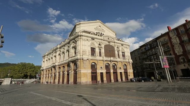 Arriaga Theatre located in Bilbao city center, sightseeing tour in Spain