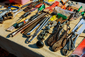 Hardware for sale at the market sale, a used tool