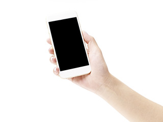 female's hand holding a cellphone