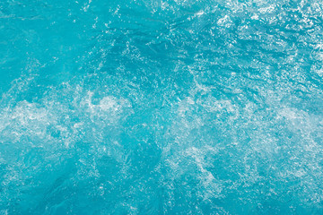 Blue water surface and ripple wave in pool