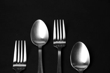 fork and spoon background / 