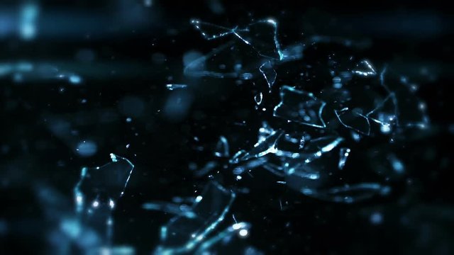 Broken Shattered Glass In Slow Motion