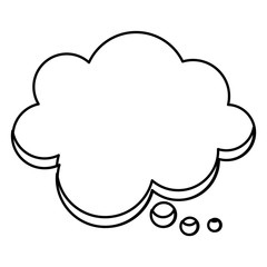 silhouette cloud chat bubble icon, vector illustraction design image