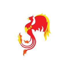 Phoenix bird logo design template