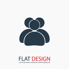 people icon, vector illustration. Flat design style