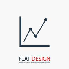 Infographic, chart  icon, vector illustration. Flat design style