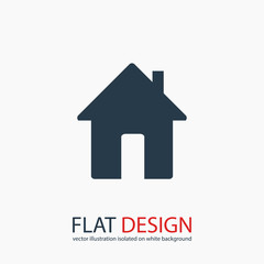 house icon, vector illustration. Flat design style