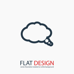 comic speech bubbles icon, vector illustration. Flat design style