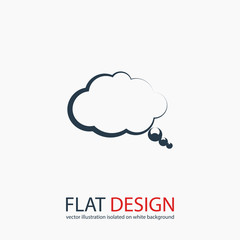 comic speech bubbles icon, vector illustration. Flat design style