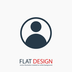 user icon, vector illustration. Flat design style