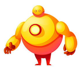 colorful cute vector robot