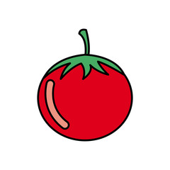 colorful vegetable tomato icon, vector illustraction design image