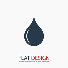 drop icon, vector illustration. Flat design style