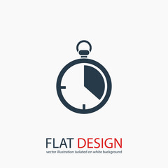 stopwatch  icon, vector illustration. Flat design style